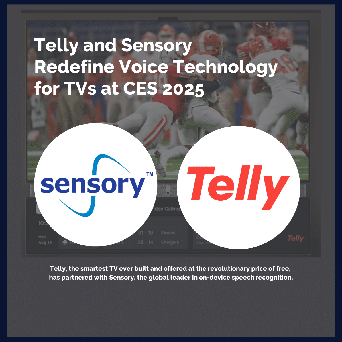 Telly and Sensory Redefine Voice Technology for TVs at CES