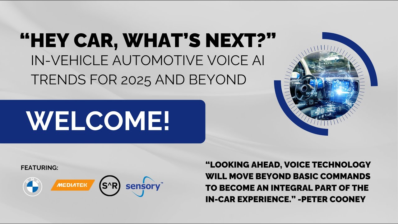 Free Webinar: “Hey Car, What’s Next?” In-Vehicle Automotive Voice AI Trends for 2025 and Beyond
